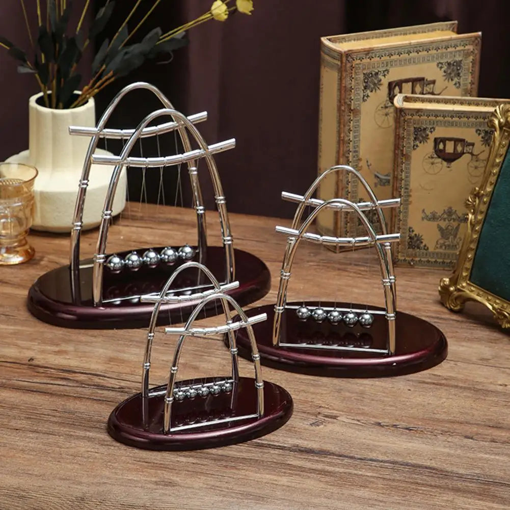 Newton's Cradle 5-Ball Pendulum Desk Toy | Office Decor Desk Pendulum Toy PRIMED