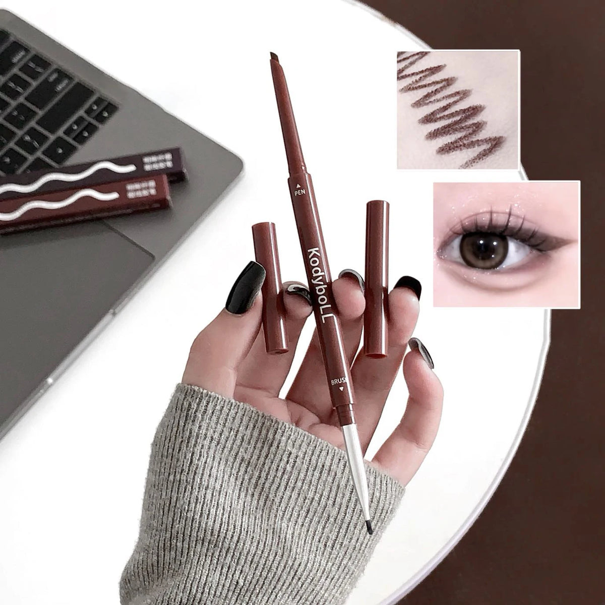 Waterproof Gel Eyeliner Pencil – Black, Pink & Brown