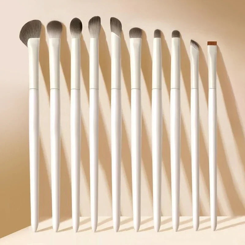 Porcelain Cloud Eye Makeup Brush Set – 8/10Pcs Ultra Soft