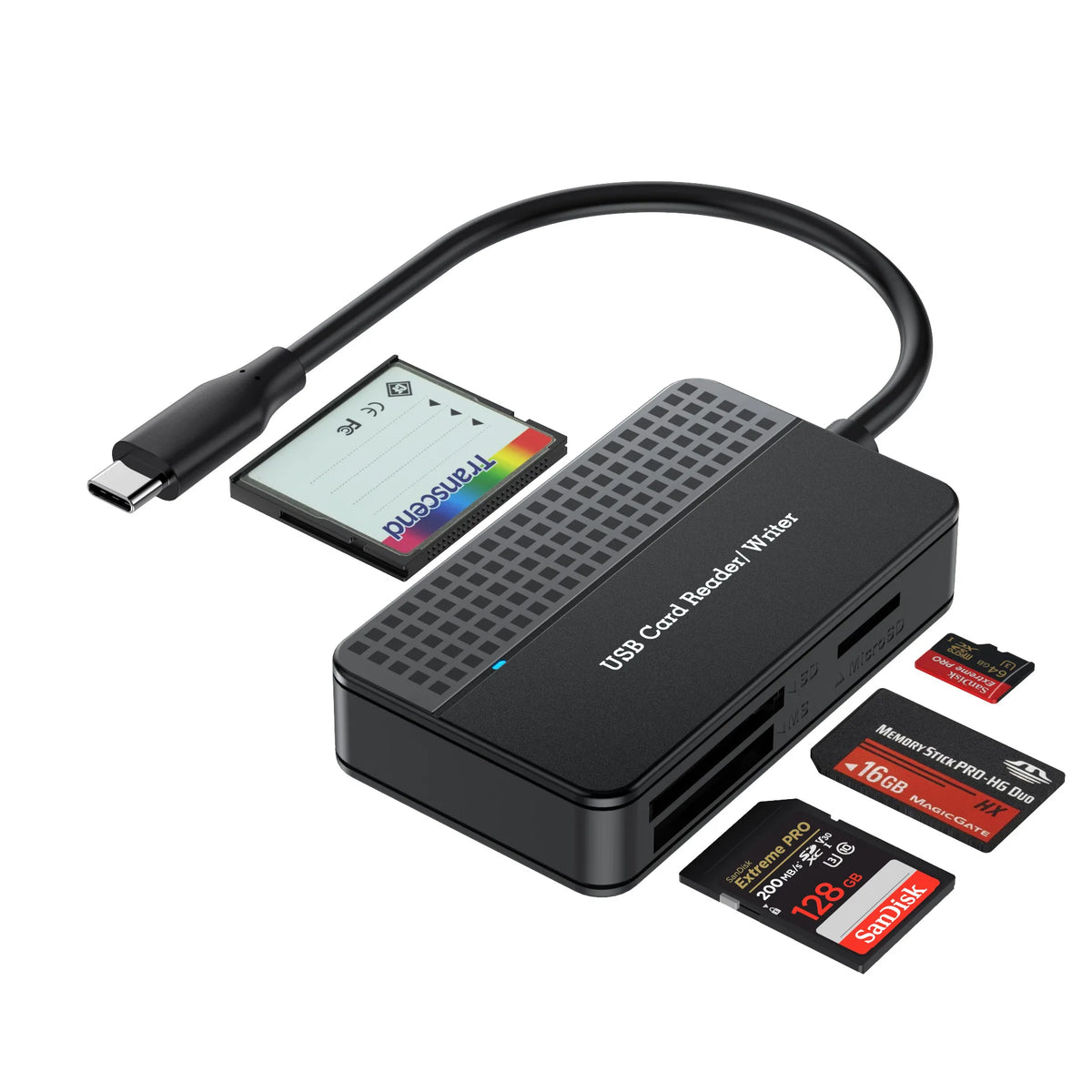 UTHAI SA08 All-in-One Type-C Card Reader – SD TF CF Micro SD USB Card Reader PRIMED Type-C