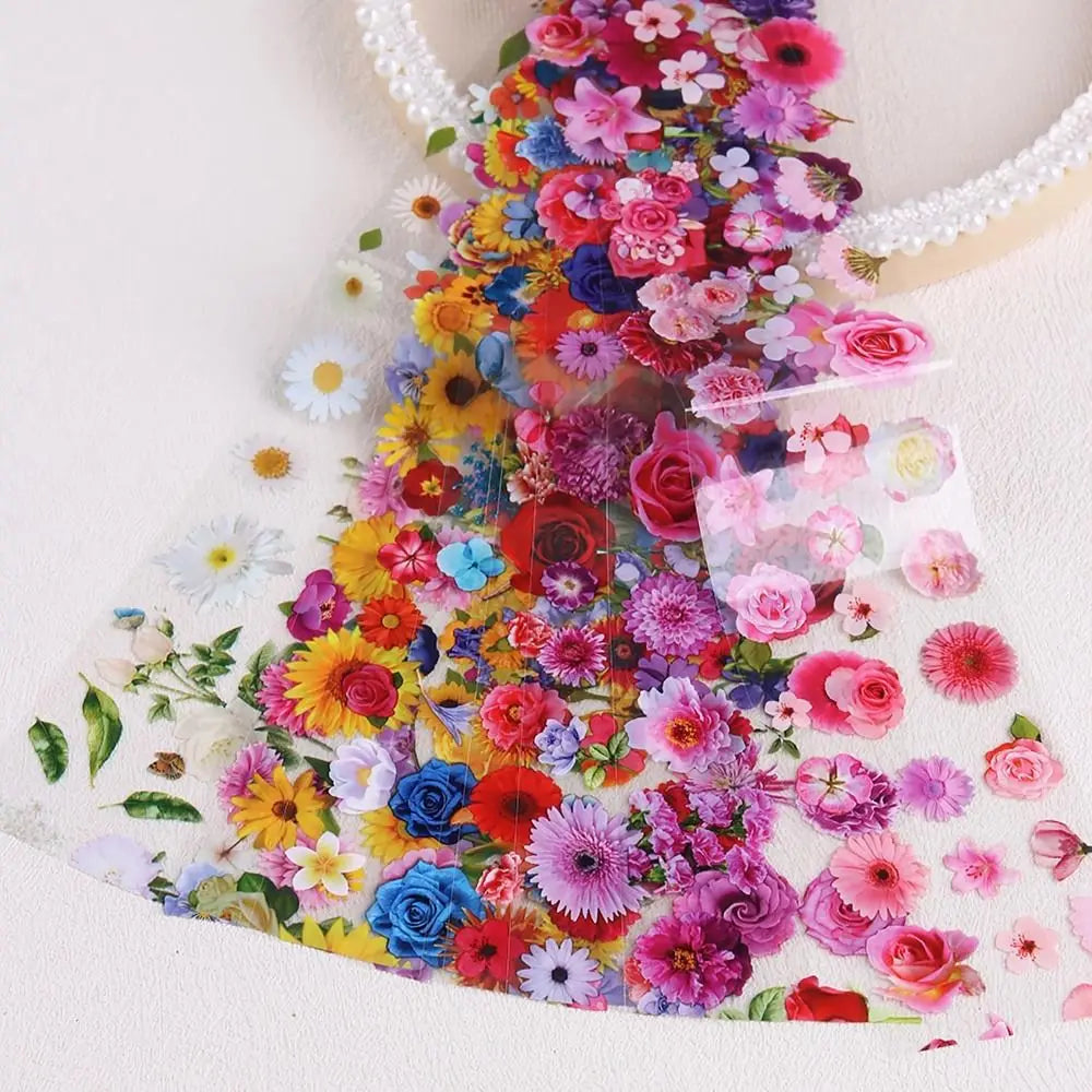 10-Sheet Floral Nail Foil Transfer Stickers – DIY Manicure