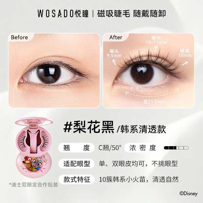 WOSADO 3D Magnetic False Eyelashes – No Glue Reusable Strip Lashes