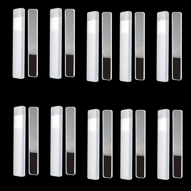Nano Glass Nail File – Crystal Transparent Polish & Shine Tool Crystal Nail File PRIMED No letters 10 pcs