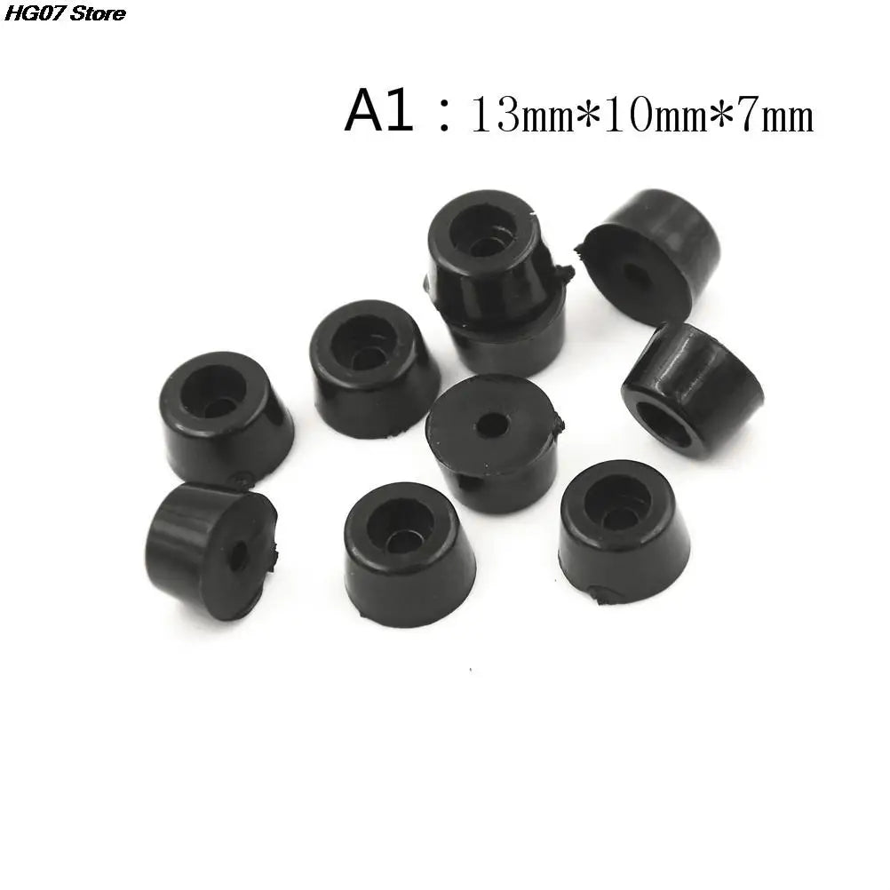 10-Pack Black Rubber Furniture Feet | Non-Slip Floor Protectors