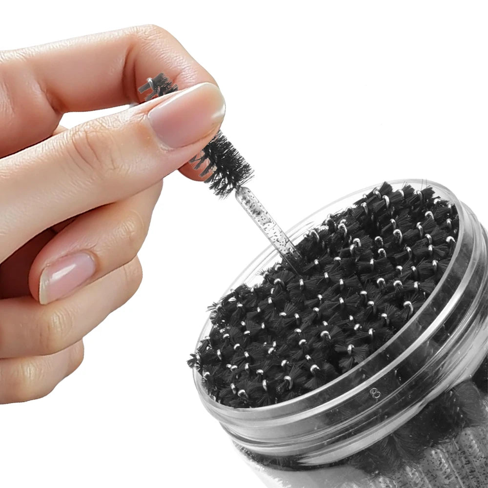 100 Pcs Spoolie Brushes – Eyelash Extension Makeup Tools Spoolie Brush Set PRIMED