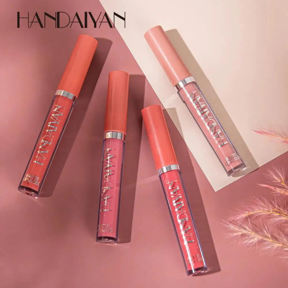 Handaiyan 12 Colors Matte Velvet Liquid Lipstick – Waterproof Liquid Lipstick PRIMED
