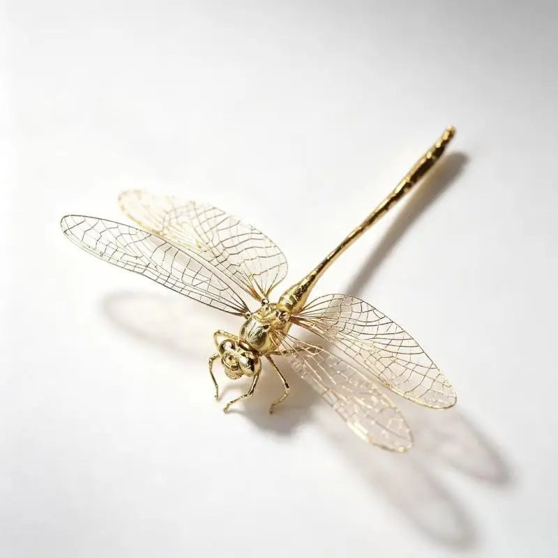 Vintage Zinc Alloy Dragonfly Figurine | Antique Desk Decor