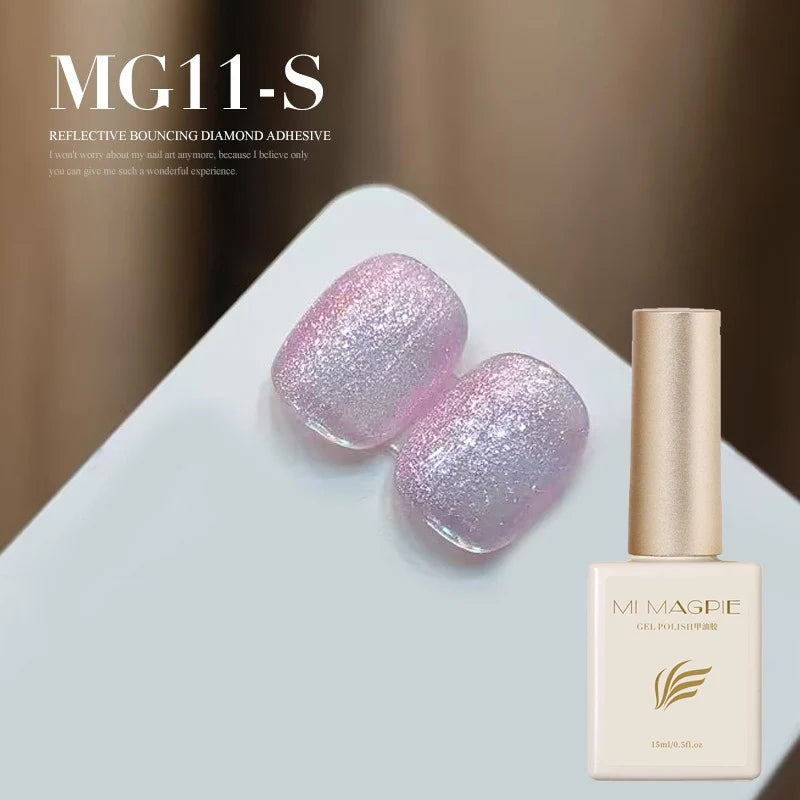 Diamond Glitter Gel Polish – Holographic UV LED Nail Gel 15ml