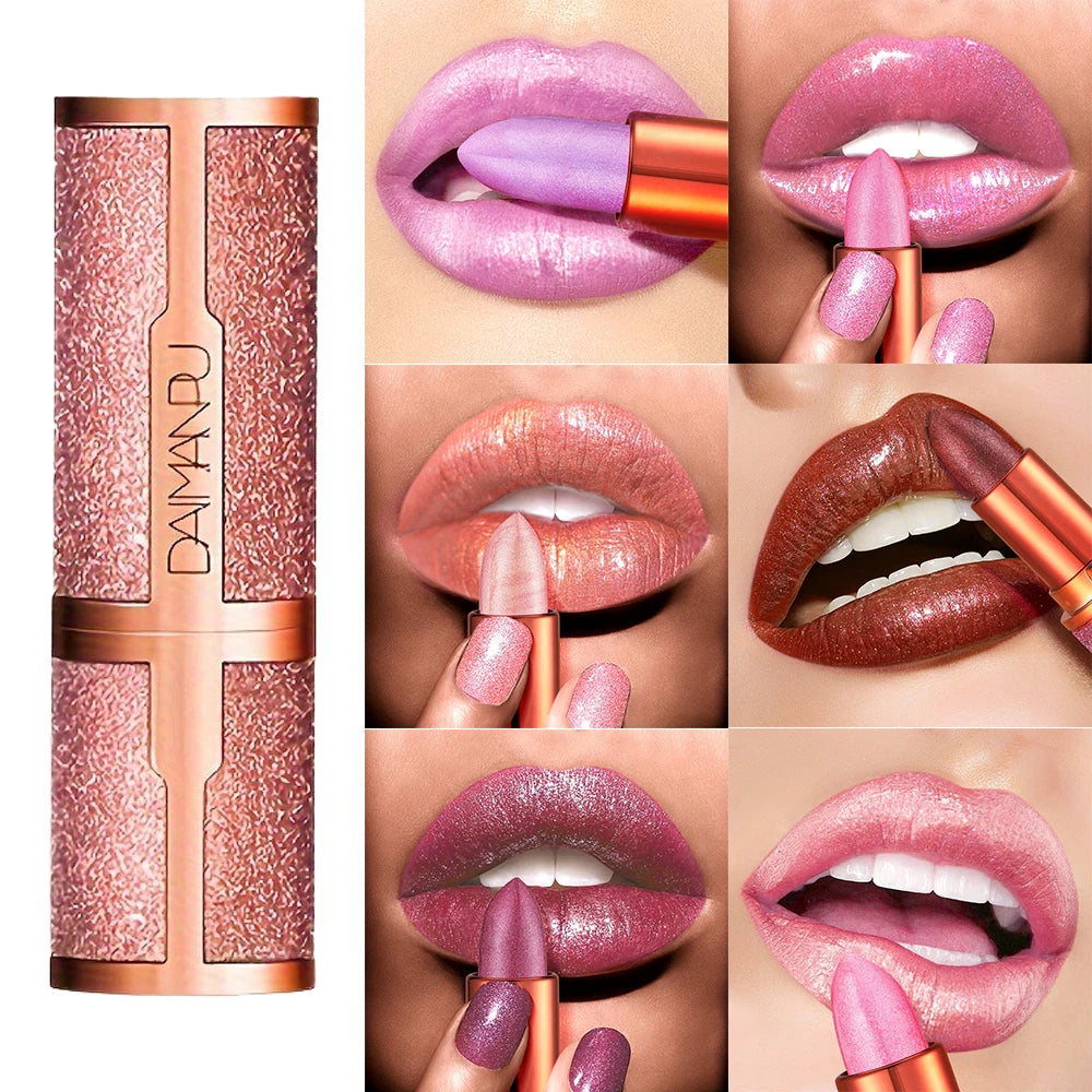 Rose Smoke Velvet Matte Shimmer Lipstick – Long-Lasting