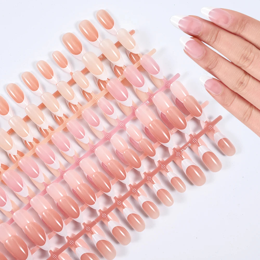 150pcs Almond French Press-On Nails | Full Cover False Nail Tips