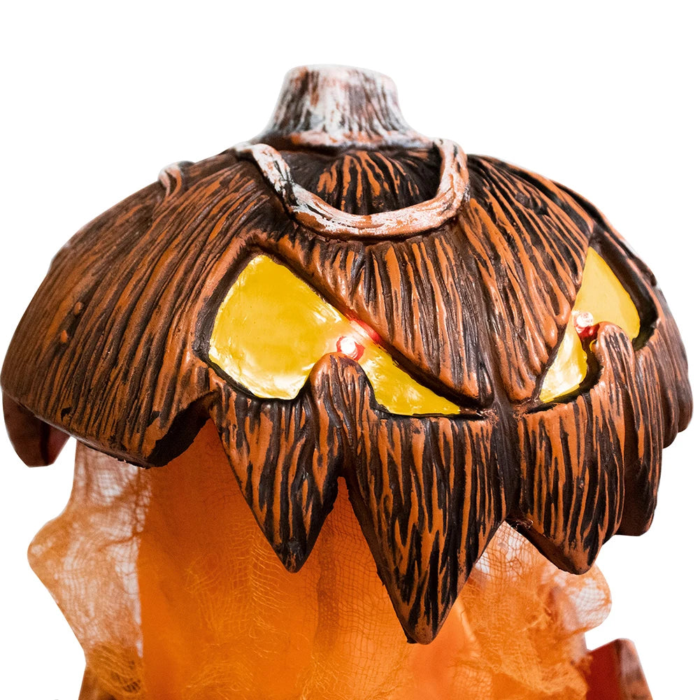 Animated Halloween Pumpkin – Sound Activated Light-Up Eyes Halloween Prop Decoration PRIMED