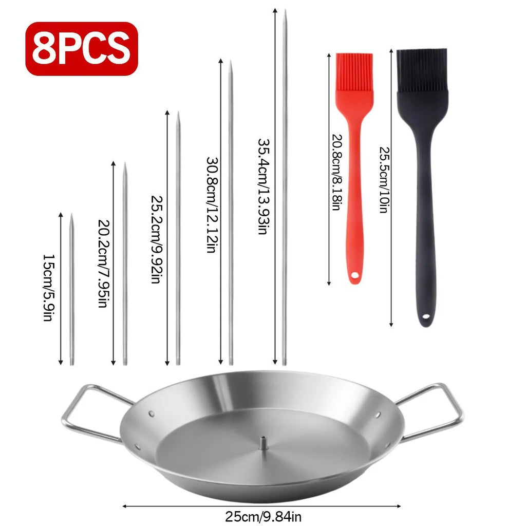 Vertical Al Pastor Skewer Stainless Steel BBQ Spit Stand BBQ Skewer Stand PRIMED 8 Pieces
