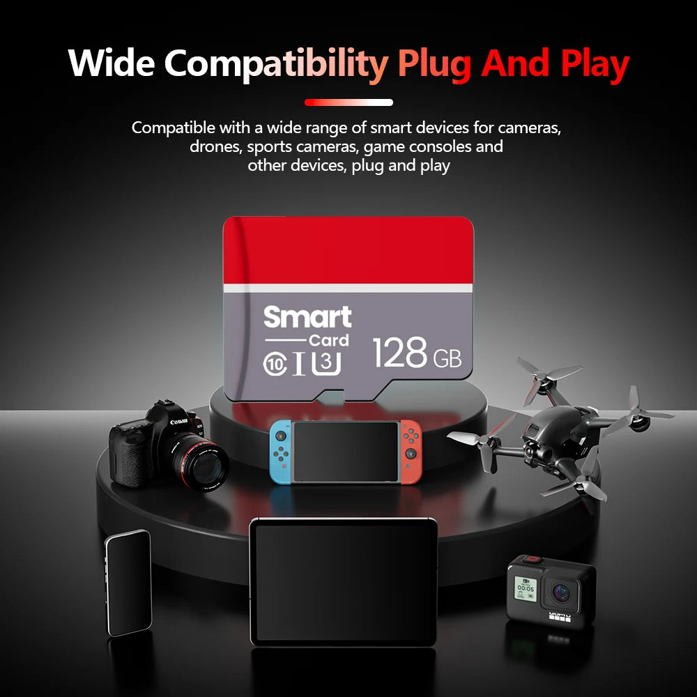 JASTER Micro SD Card 4GB–256GB Class 10 U3 V30 A1 Flash Flash Memory Card PRIMED