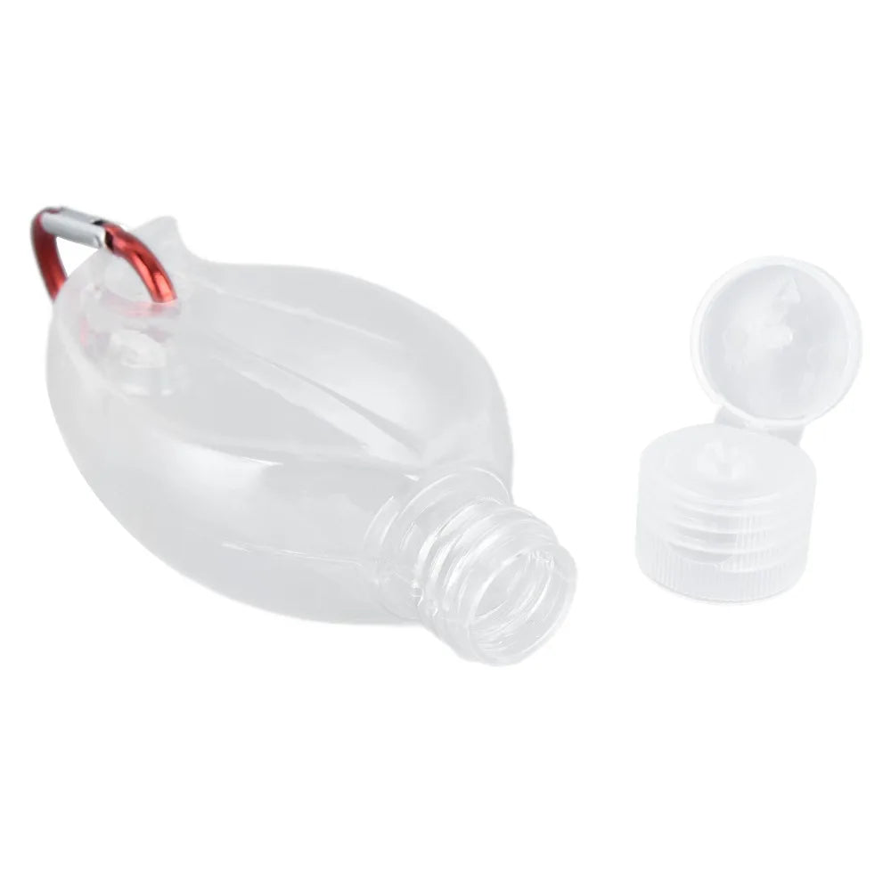 10-Pack 50ml Travel Bottles with Flip Cap & Keychain