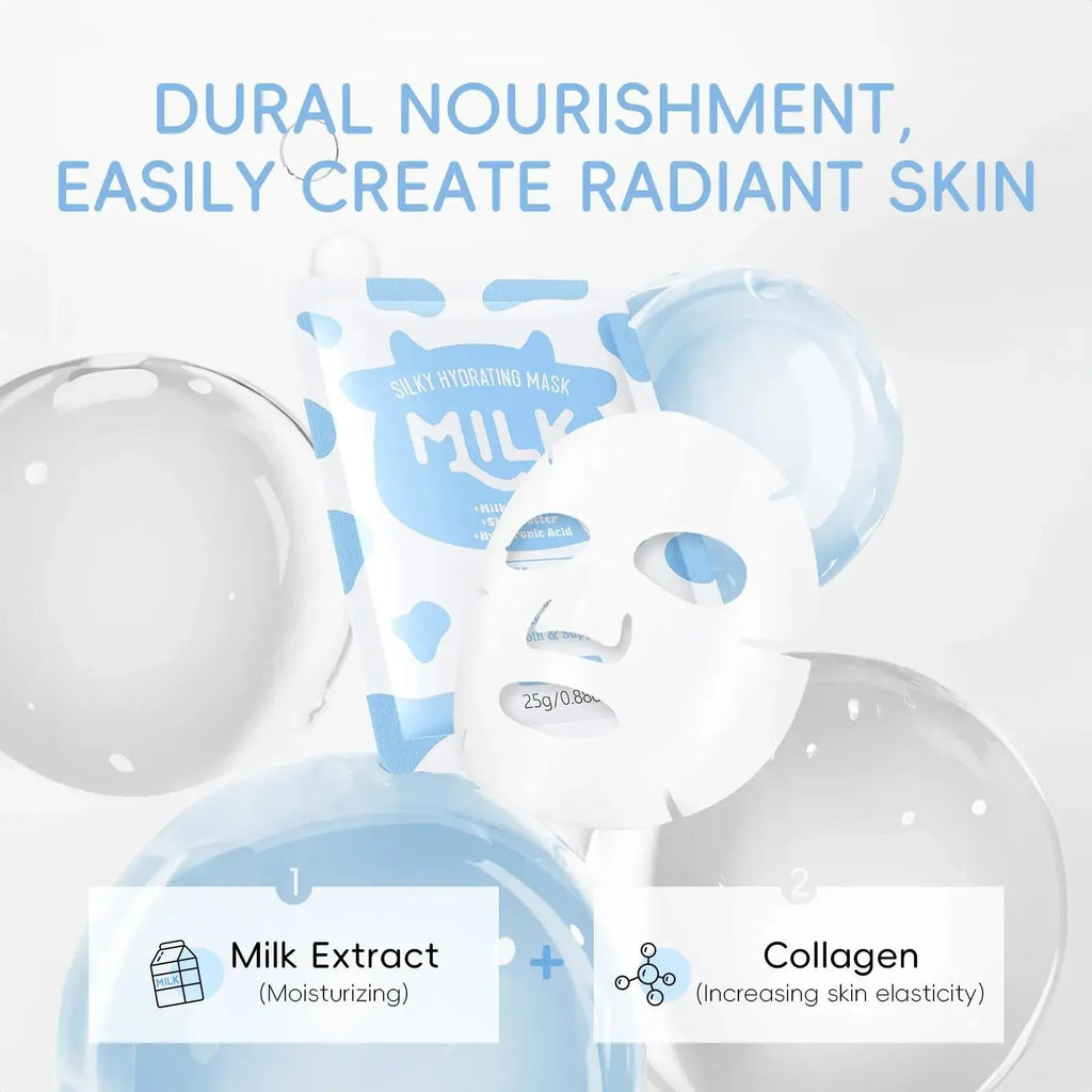 LAIKOU Milk Collagen Face Mask 25g | Deep Moisturizing Sheet Face Mask PRIMED