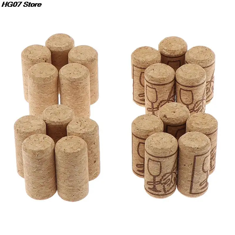 10-Pack Straight Wooden Wine Bottle Stoppers & Corks Set Wine Bottle Stoppers PRIMED