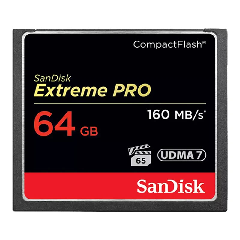 SanDisk Extreme PRO CF Card 64GB/128GB – Up to 160MB/s CompactFlash Memory Card PRIMED 64 GB