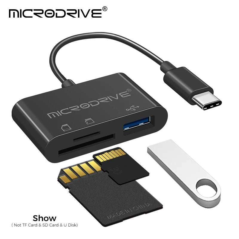 MicroDrive TF/Micro SD Card 128MB–8GB | C6 U1 V10 Flash Memory Card PRIMED card reader