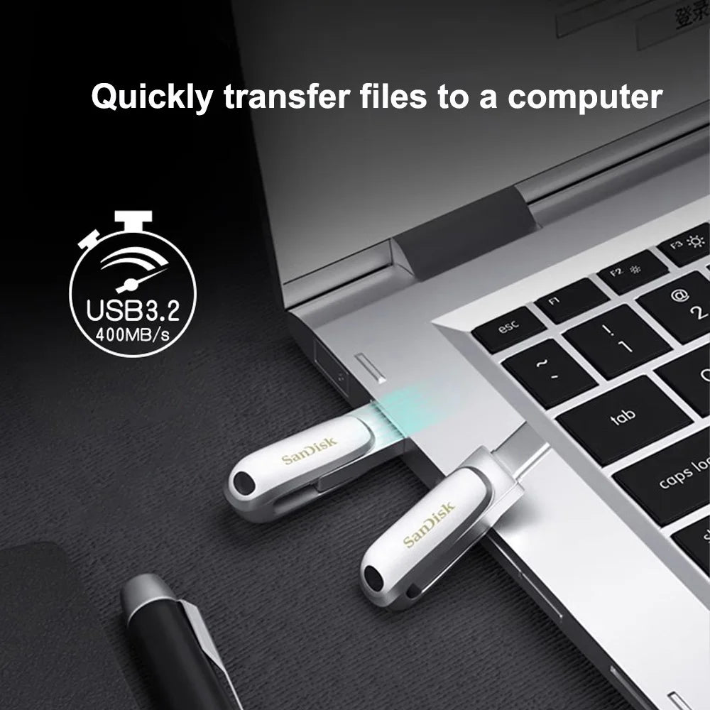 SanDisk Ultra Dual Drive Luxe USB 3.2 Type-C Flash Drive SDDDC4 USB Flash Drive PRIMED