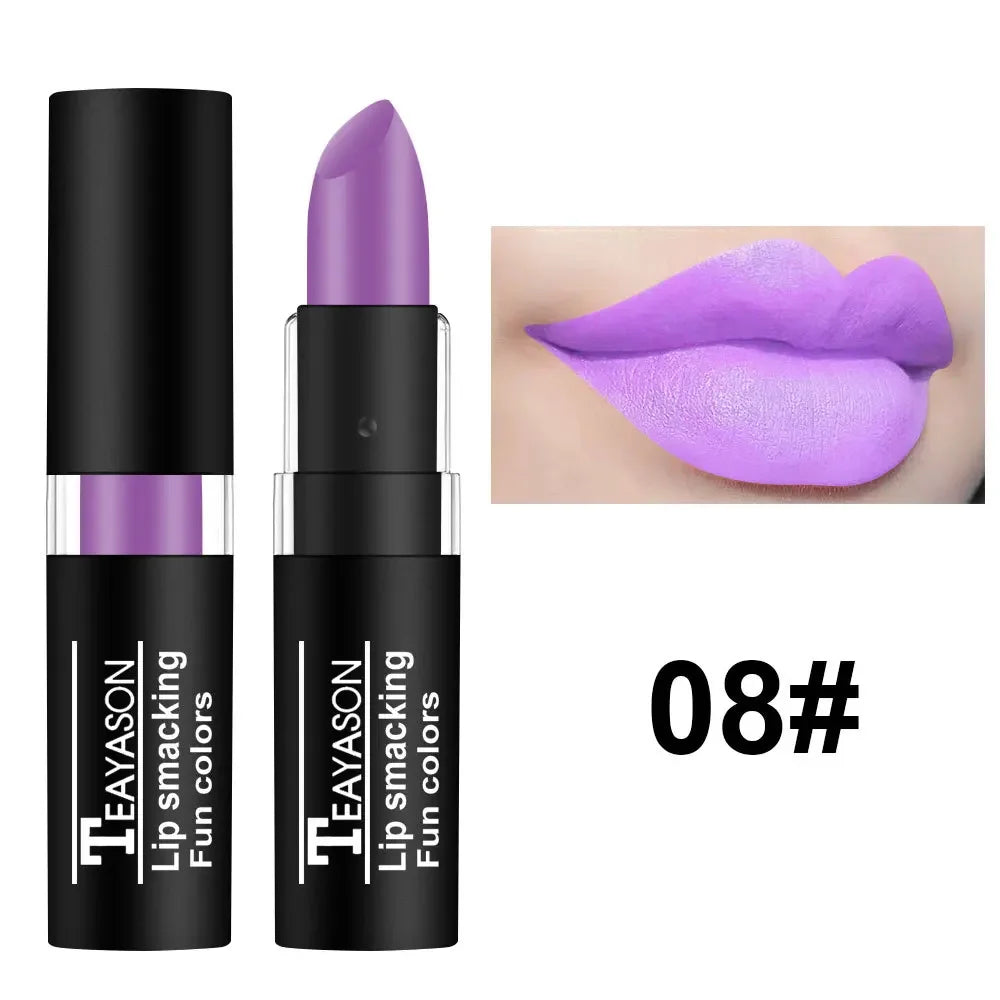 Velvet Matte Lipstick – 12 Shades, Waterproof & Long-Lasting