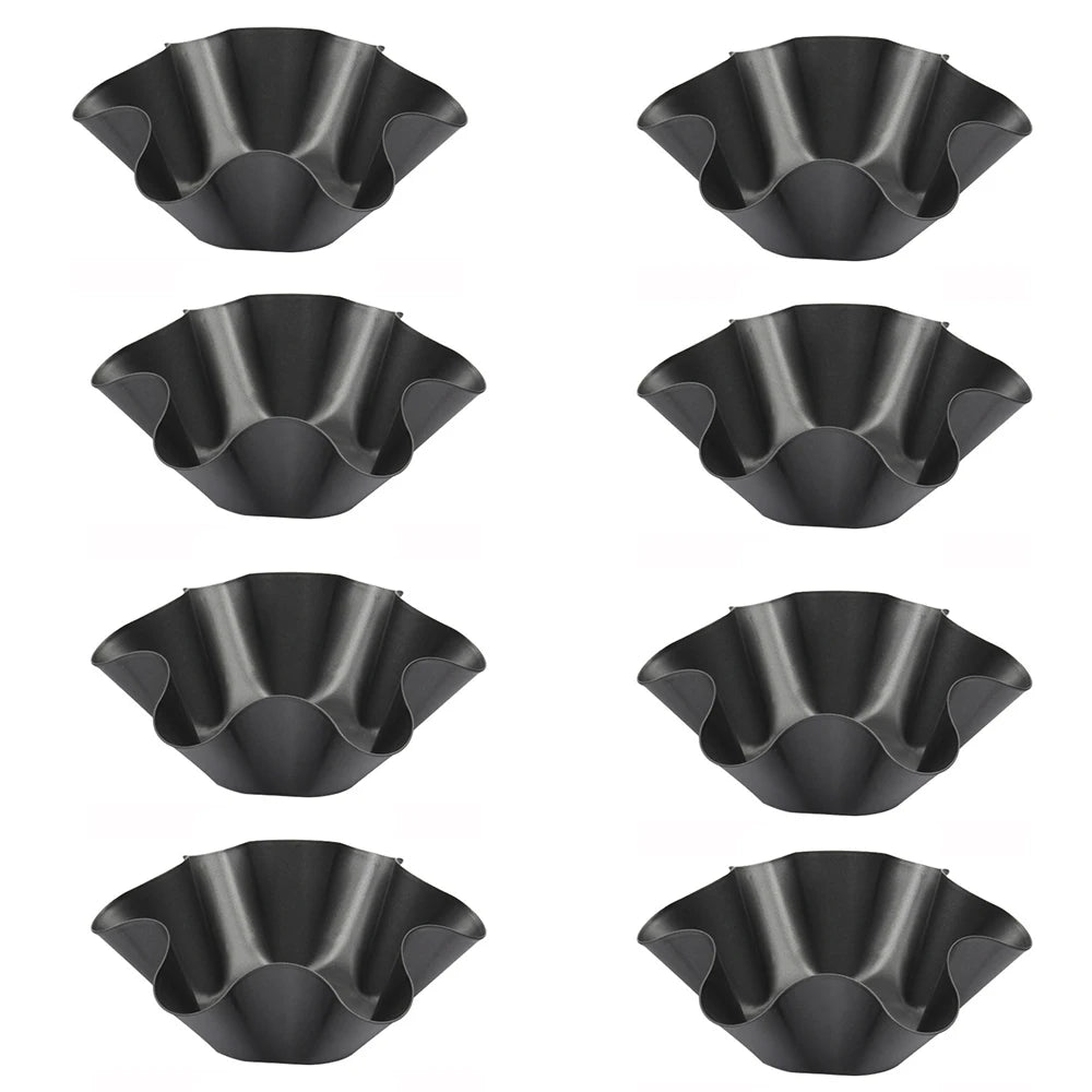 LMETJMA Carbon Steel Nonstick Tortilla Bowl Maker Pan Set Tortilla Bowl Pan Set PRIMED 8 pieces