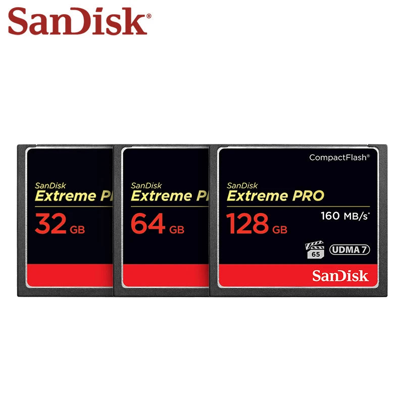 SanDisk Extreme PRO CF Card 64GB/128GB – Up to 160MB/s CompactFlash Memory Card PRIMED