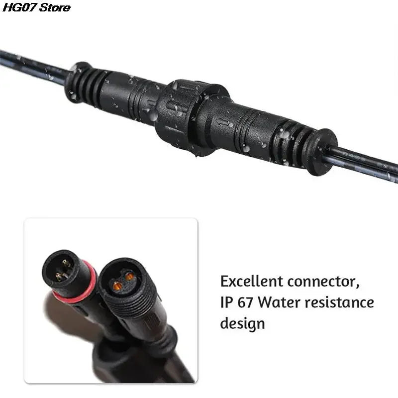 5m Waterproof Solar Light Extension Cable – Double Hole Plug Solar Cable Extension PRIMED