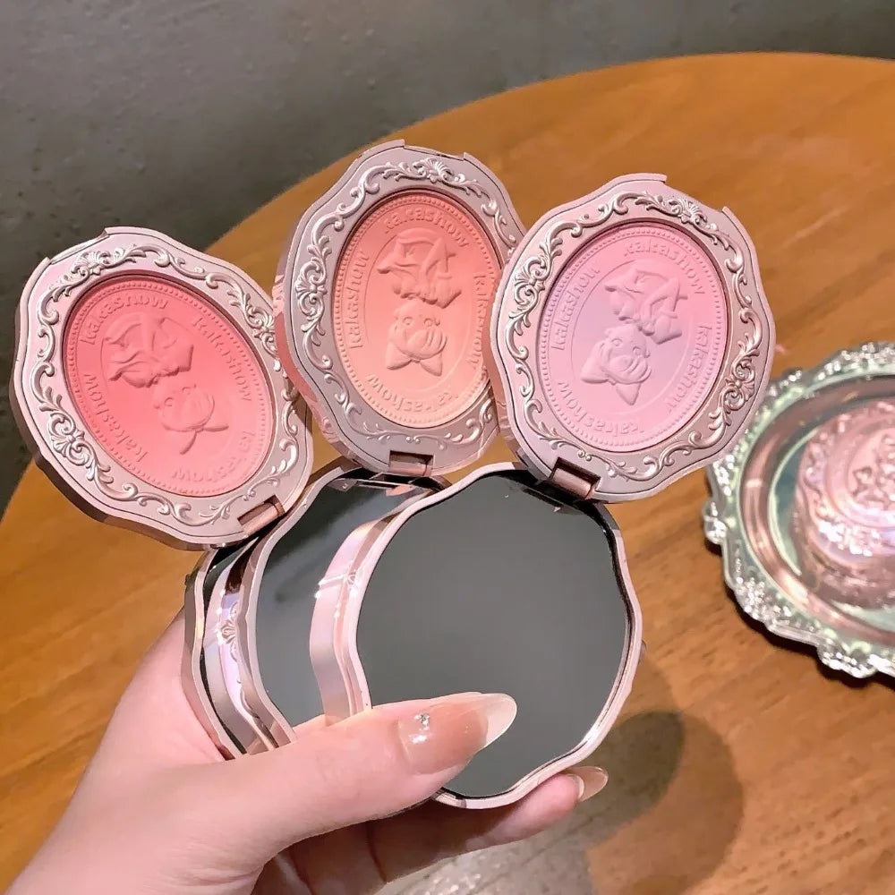 Embossed Gradient Matte Blush Palette – Nude Peach Cheek Tint Blush Palette PRIMED