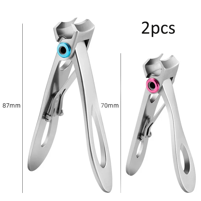 Stainless Steel Nail Clipper – Fingernail & Toenail Trimmer Nail Clipper PRIMED Silver 2pcs