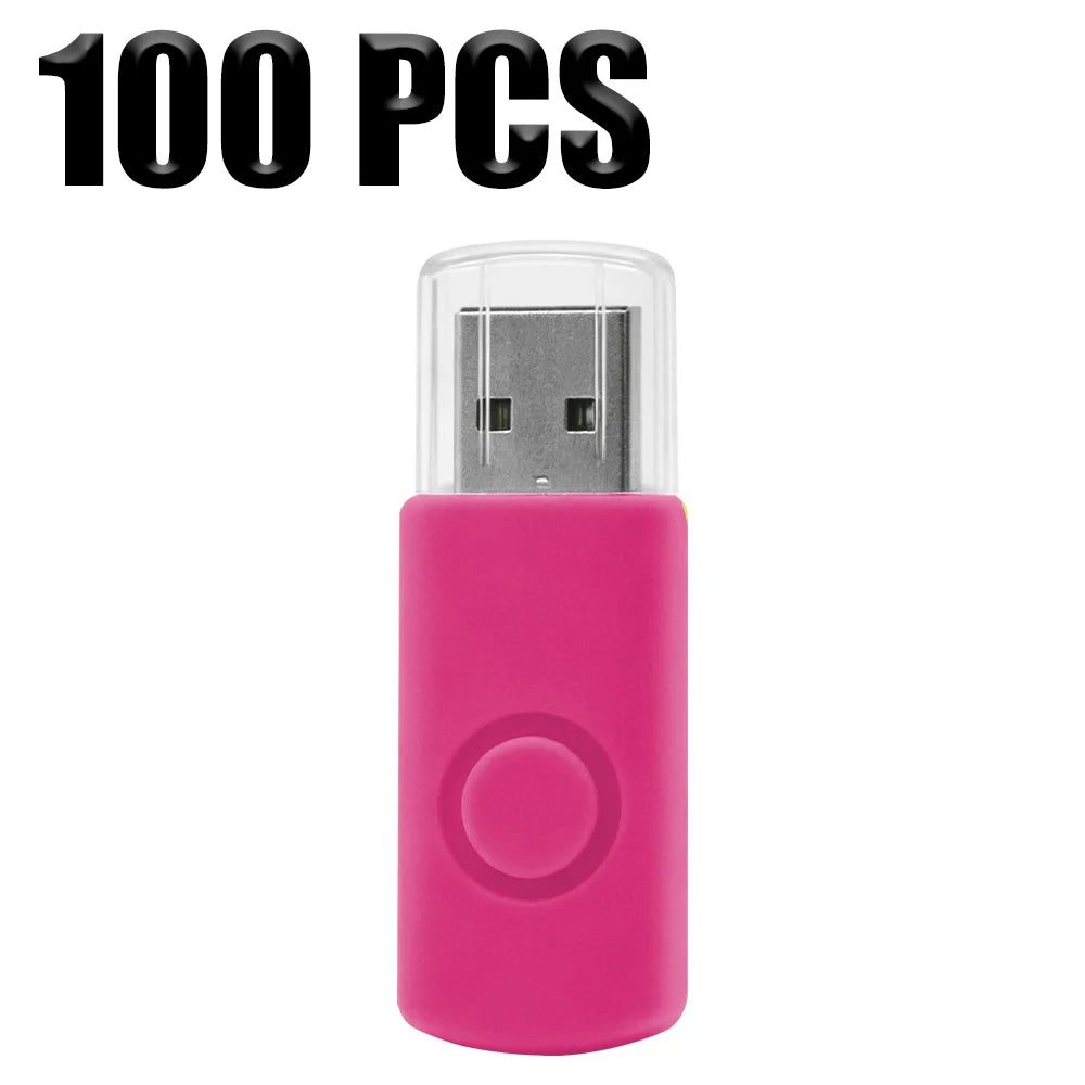 100-Pack Custom Logo Metal USB Flash Drives 4GB–128GB | Bulk
