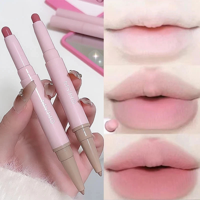 Double-Head Matte Lip Liner Pencil – Waterproof, Long-Lasting Lip Liner Pencil PRIMED