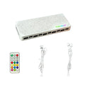 TISHRIC ARGB Fan Hub 1-to-10 PWM Controller | SATA 5V 3/4-Pin ARGB Fan Hub Controller PRIMED 10 Port 5V4Pin White China Mainland