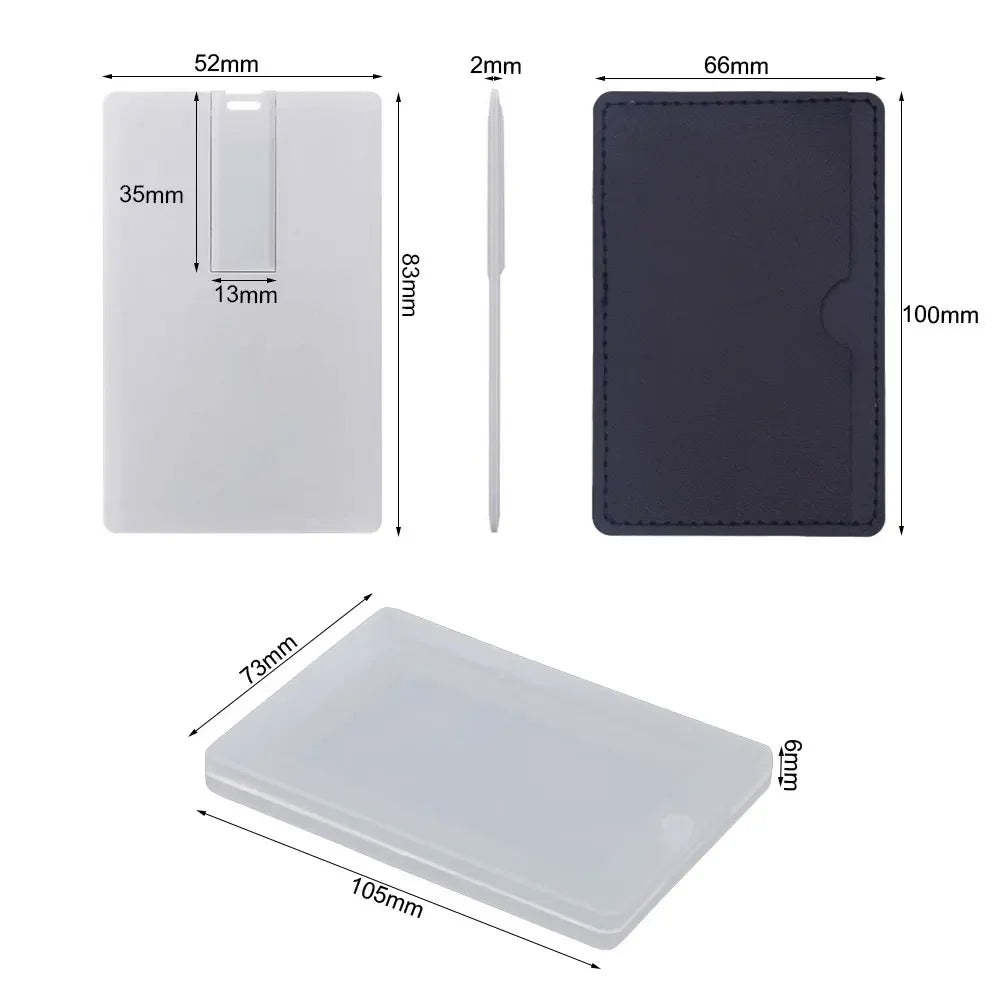 100-Pack Custom Logo Credit Card USB Flash Drives 16–64GB Custom USB Flash Drive PRIMED