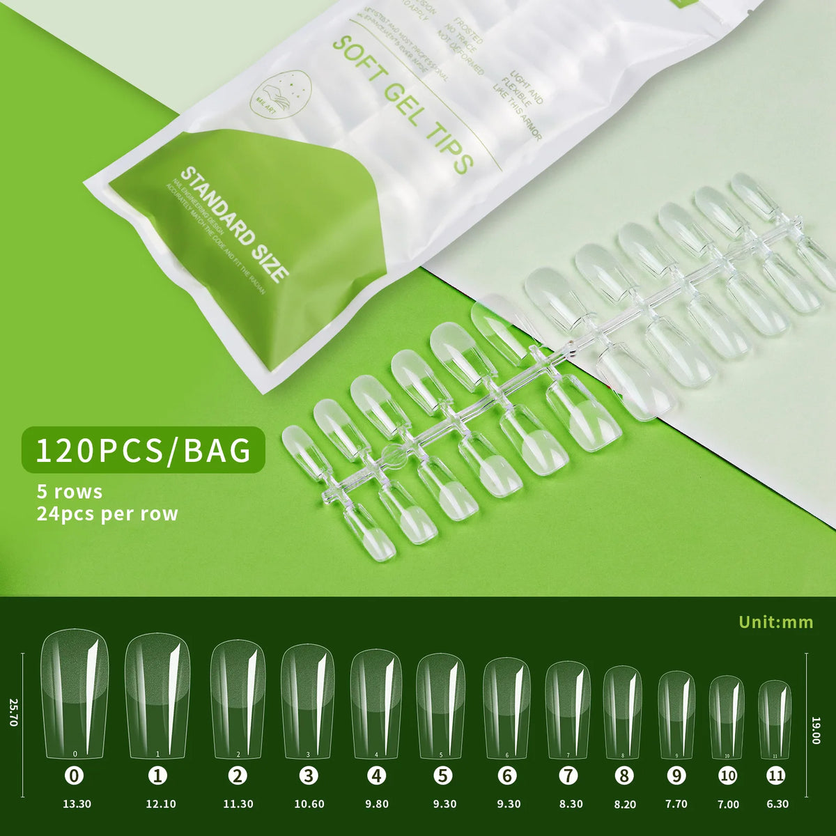 120pcs XXS Short Almond Soft Gel Full Cover Nail Tips – DIY Soft Gel Nail Tips PRIMED TD142-8