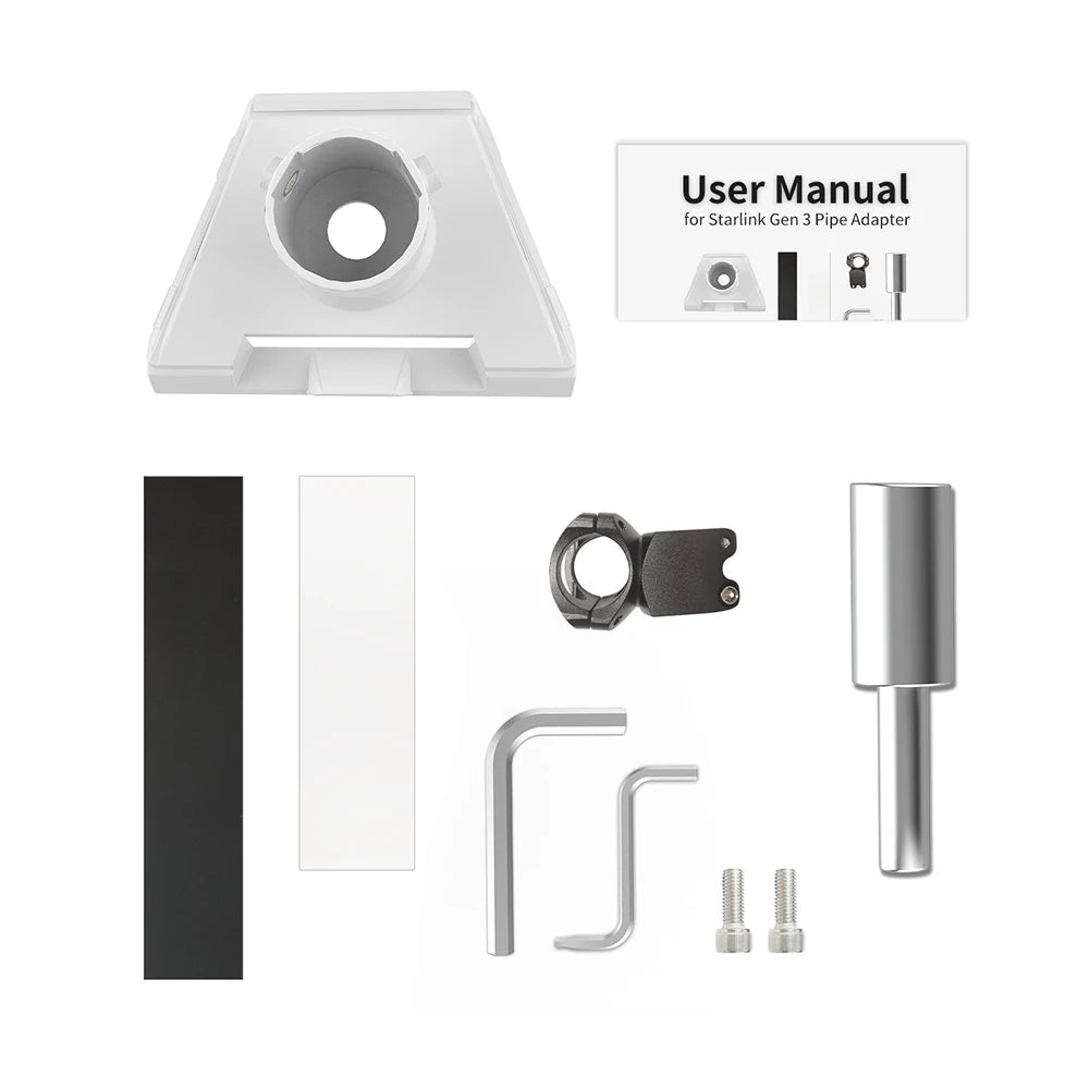 Starlink Gen 3 RV Ladder Mount – Roof Rack Bracket Kit Satellite Dish Mount PRIMED