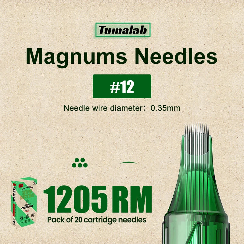 TUMAlab Tattoo Cartridge Needles 20PCS – Stainless Steel