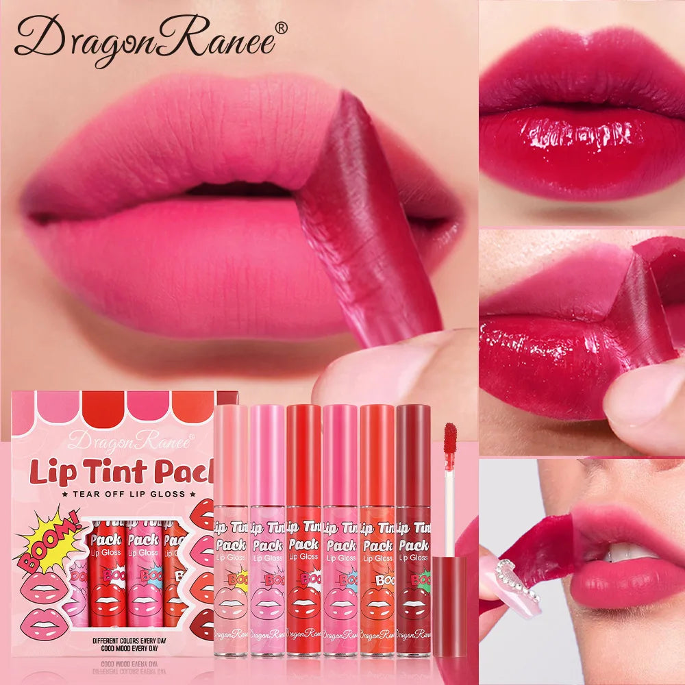 Dragon Ranee 6-Piece Tear-Off Lip Gloss Set | Matte Velvet Lip Gloss Set PRIMED DR146