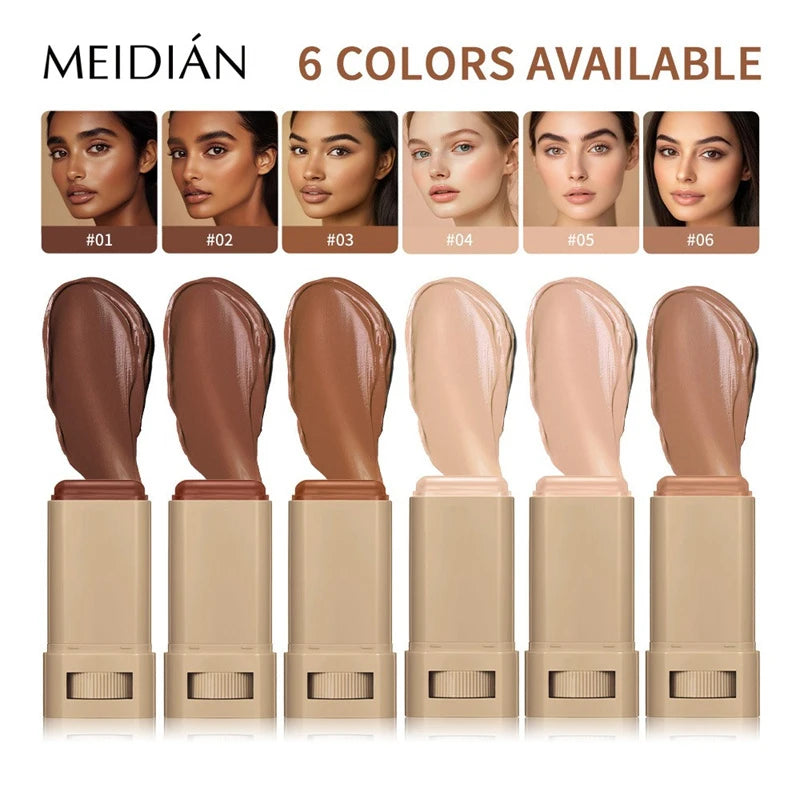 Skin Tint Foundation Stick – 6 Shades, Serum-Boosted Coverage