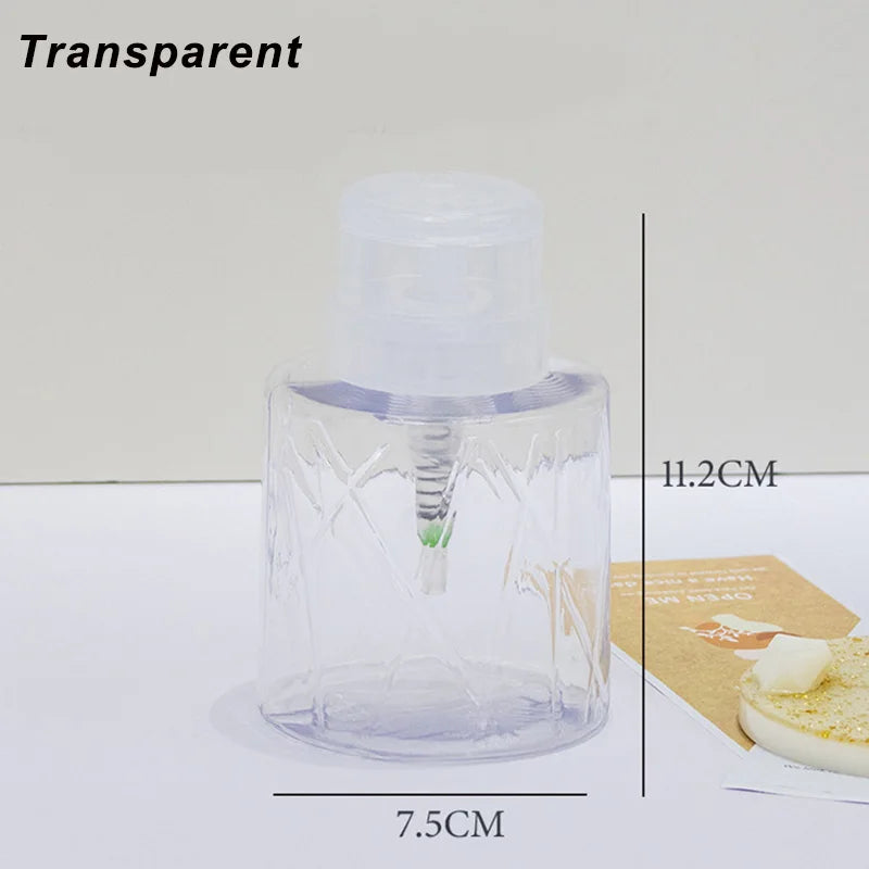 Refillable Lockable Nail Polish Remover Pump Dispenser Bottle