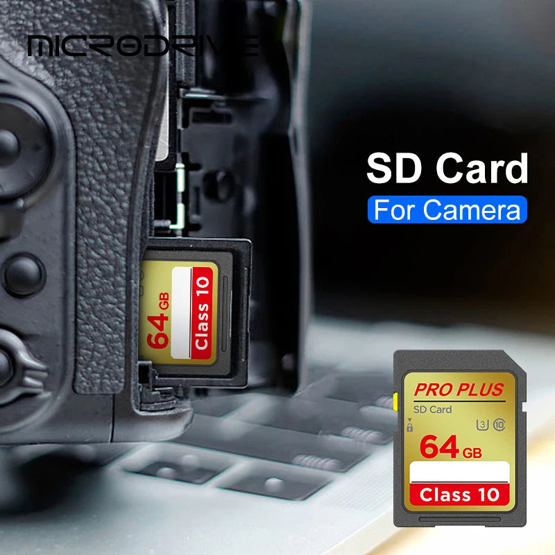 MicroDrive SD Card 32GB–256GB Class 10 U3 4K Memory Card SD Memory Card PRIMED