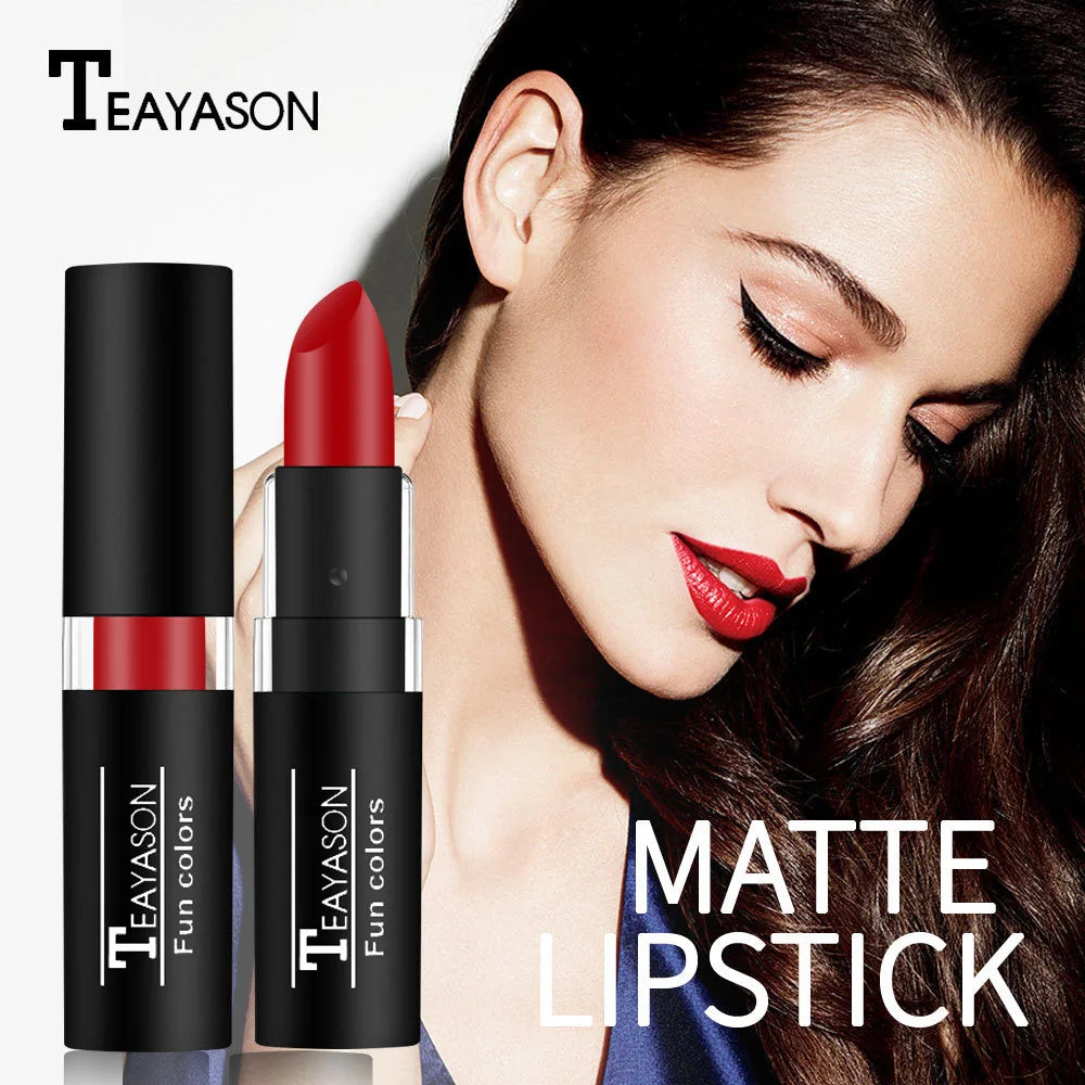 TEAYASON Velvet Matte Lipstick – Waterproof, Long-Lasting Color