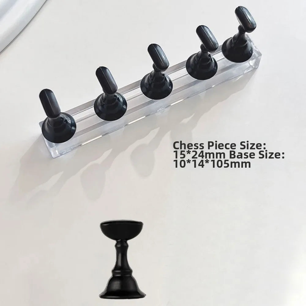 5-Pack Magnetic Nail Art Display Stand – Crystal Base Holder