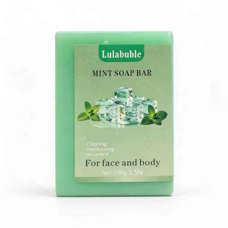 Mint Persimmon Rice Milk Soap Bar 100g – Face & Body Handmade Soap Bar PRIMED Mint Soap 100g