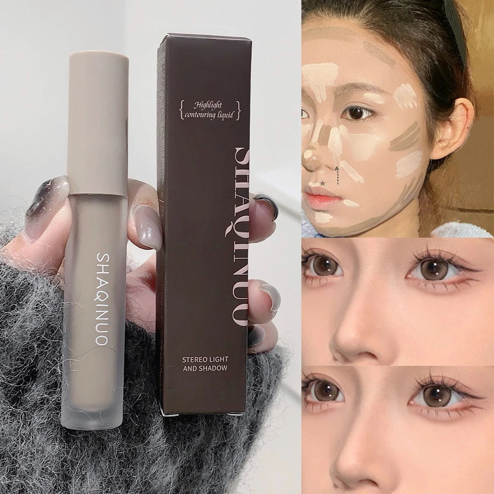 SHAQINUO 3D Liquid Contour Stick – Highlighter & Bronzer Contour Highlighter Stick PRIMED