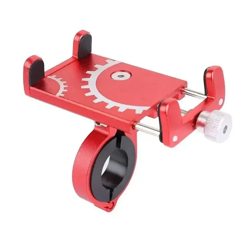 Universal Bike & Motorcycle Phone Mount | Metal Handlebar Clip Bike Phone Mount PRIMED Red