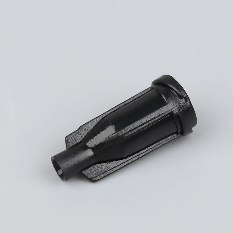 100Pcs Black Luer Lock Syringe Tip Caps | Dispensing Stop Plugs