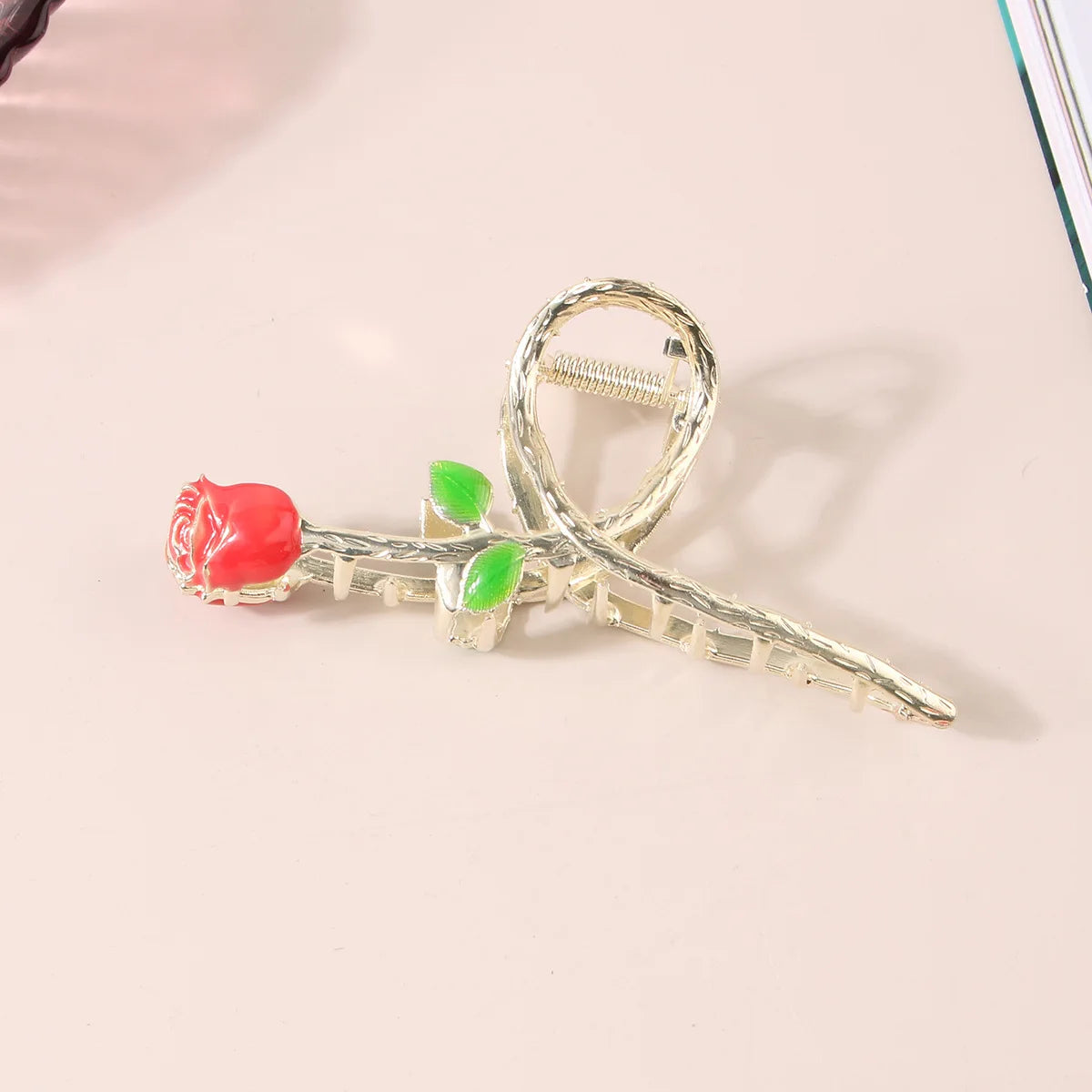 Rose Tulip Flower Claw Clip – Metal Shark Hair Clip Women