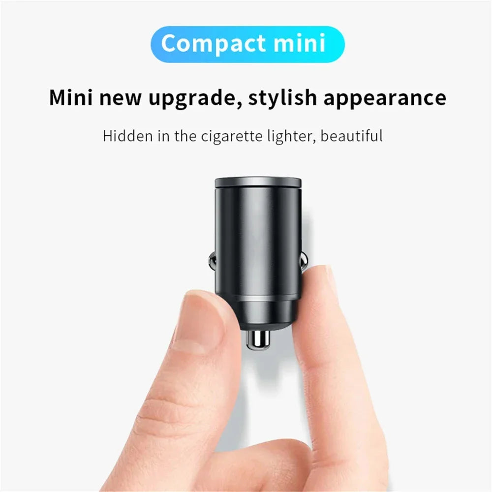 Mini 200W PD QC3.0 Fast Charging Car Charger USB-C Adapter Car Phone Charger PRIMED