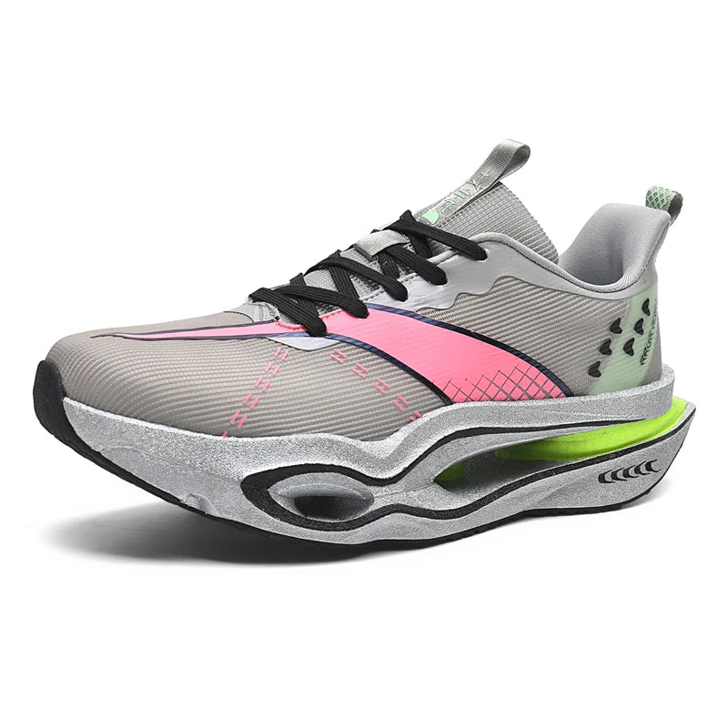 LETCOMFIT Carbon Board Running Sneakers Men & Women Running Sneakers PRIMED 41 GRAY