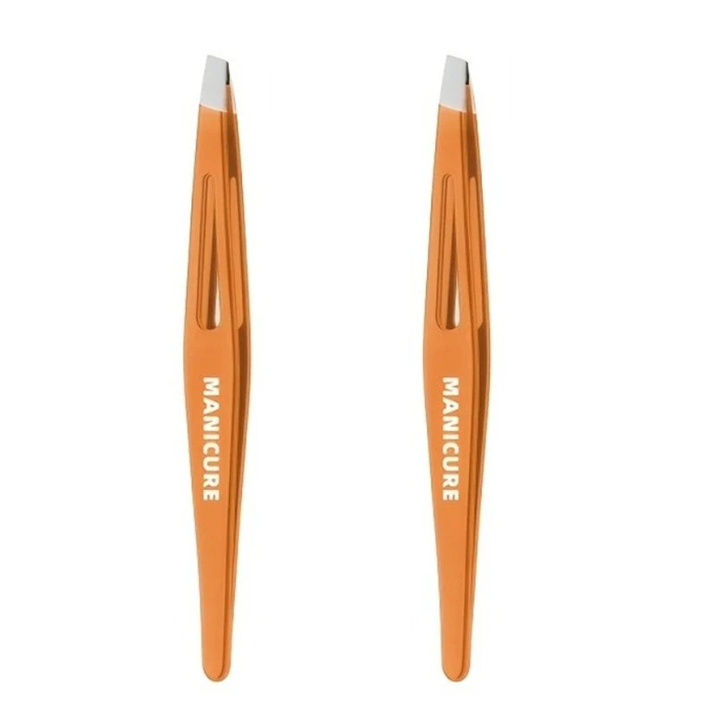 Stainless Steel Slant Tip Eyebrow Tweezers | Precision Grooming